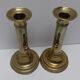 Pair of old brass candlesticks