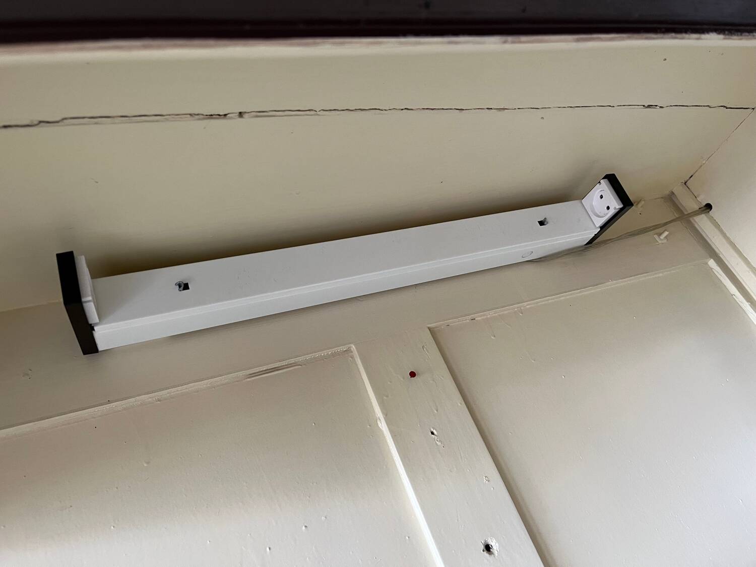 Old wooden glass display case