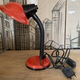 Desk lamp "Col de Cygne Aluminor Red Pop Art France - 1970 in Metal