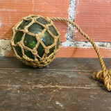 Old Float Ball. Marine Decor. Green Glass Ball. Ball a