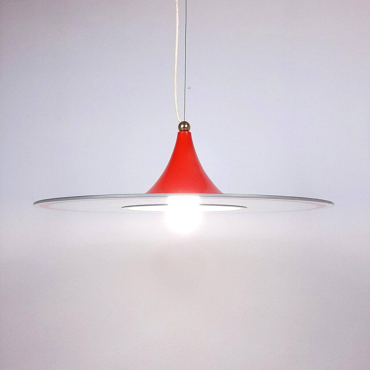Red Suspension Mid-Century, Italy, 1960s