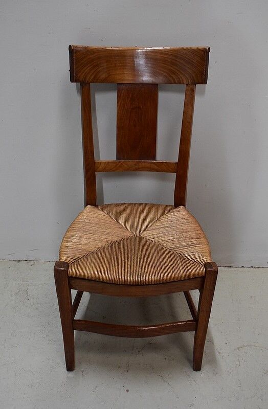 Cherry langer chair, directoire period - 1st part of the nineteenth century