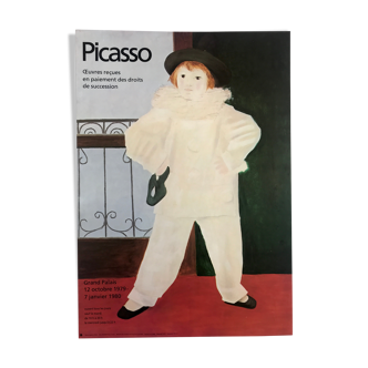 Original poster after Pablo PICASSO, Paul en Pierrot / Grand Palais, 1979-80