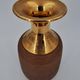 Vase in raw chamotte sandstone enameled with gold, Italy, Bitossi for Raymor, circa 1960/1970