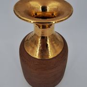 Vase en grès chamotté brut émaillé d'or, Italie, Bitossi pour Raymor, circa 1960/1970