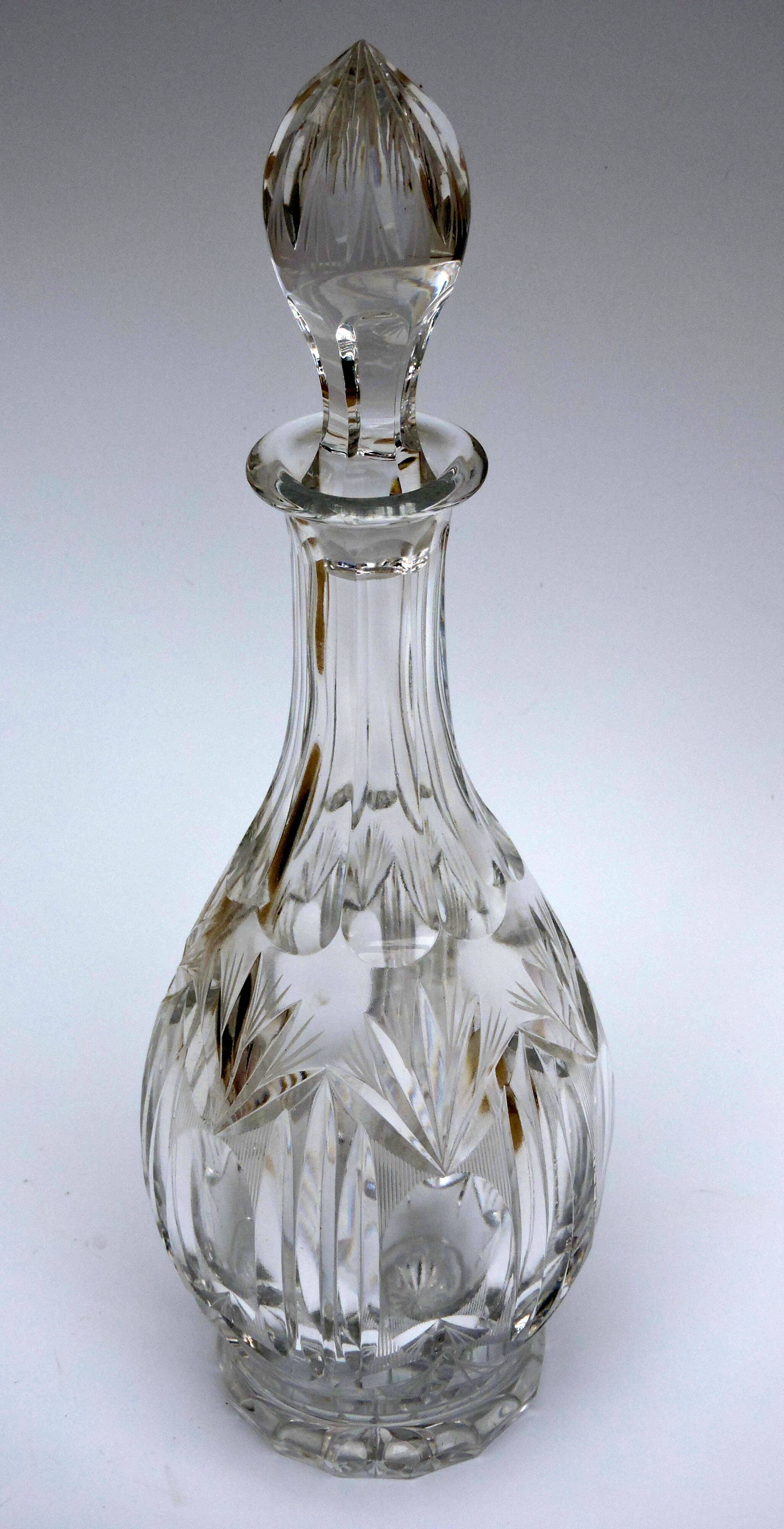 Decanter bohemian crystal wine diamond size capacity 1.1 liter