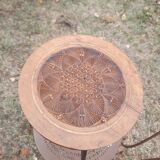 Carved wooden side table
