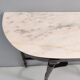 Vintage beech console table with portuguese pink marble top, italy