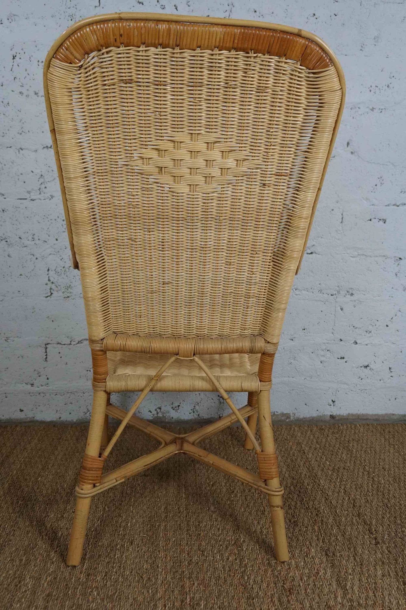 Fauteuil en rotin années 1950