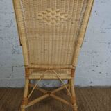 Fauteuil en rotin années 1950