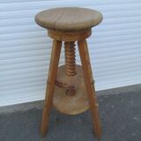Pine industrial architect's tripod stool