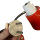 Vintage red metal desk lamp