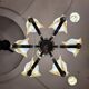 Ceiling light / Chandelier Atelier Petitot Paris, glass and nickel-plated metal, Art Deco, 1930s – France