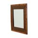 Vintage Square Bamboo and Rattan Mirror Boho 70cm