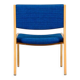 Chauffeuse en bois et tissu bleu