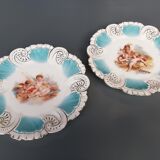 Paire d'assiettes anciennes en céramique