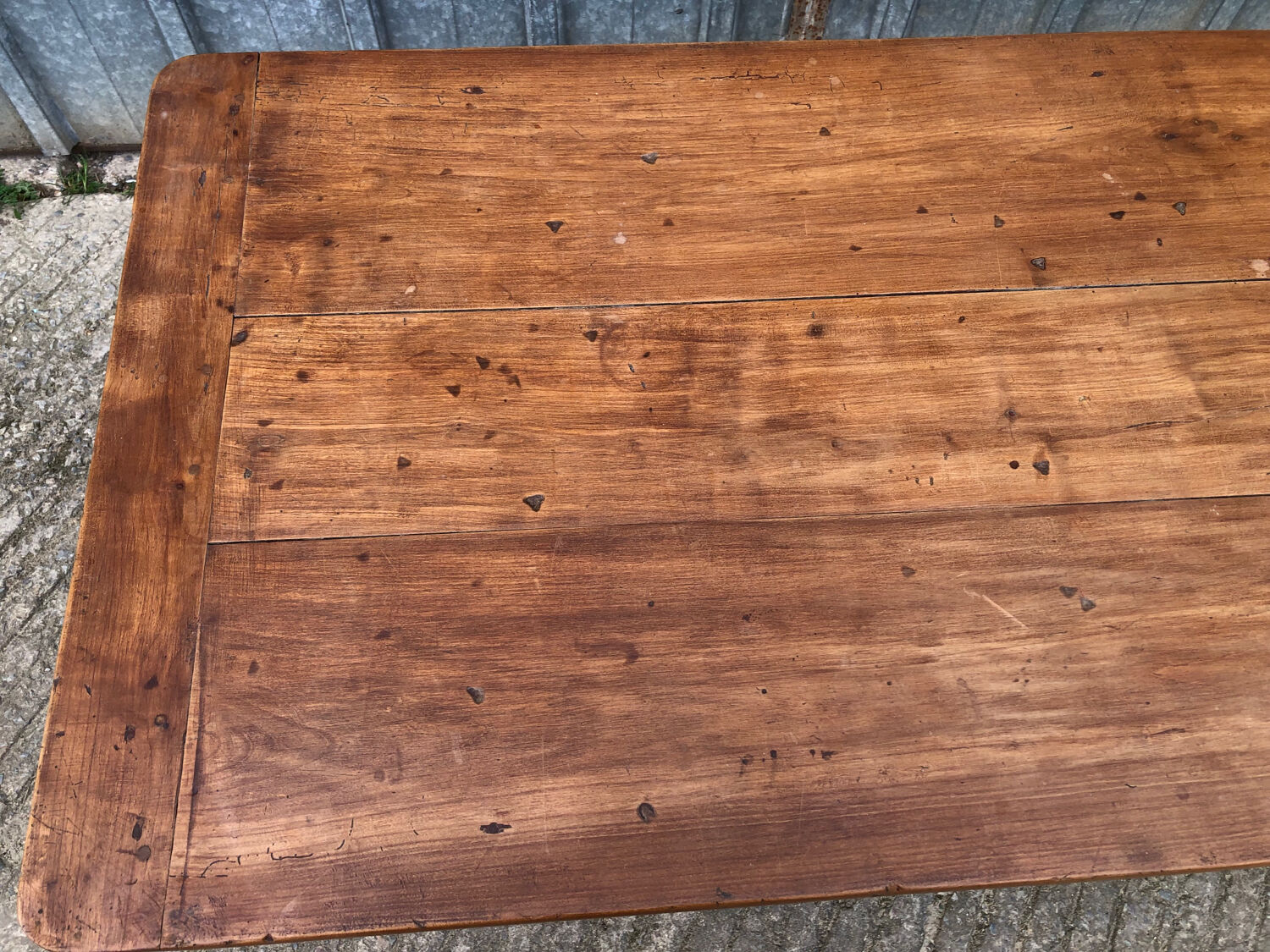 Louis XV style cherry farmhouse table.