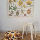 Vintage white farm stool