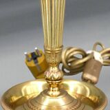 Empire Style Solid Bronze Bouillotte Lamp with Sheet Metal Shade