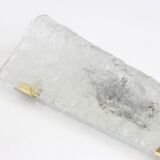 Pair of large angular glass wall lights by Hillebrand, Germany, 1960s.