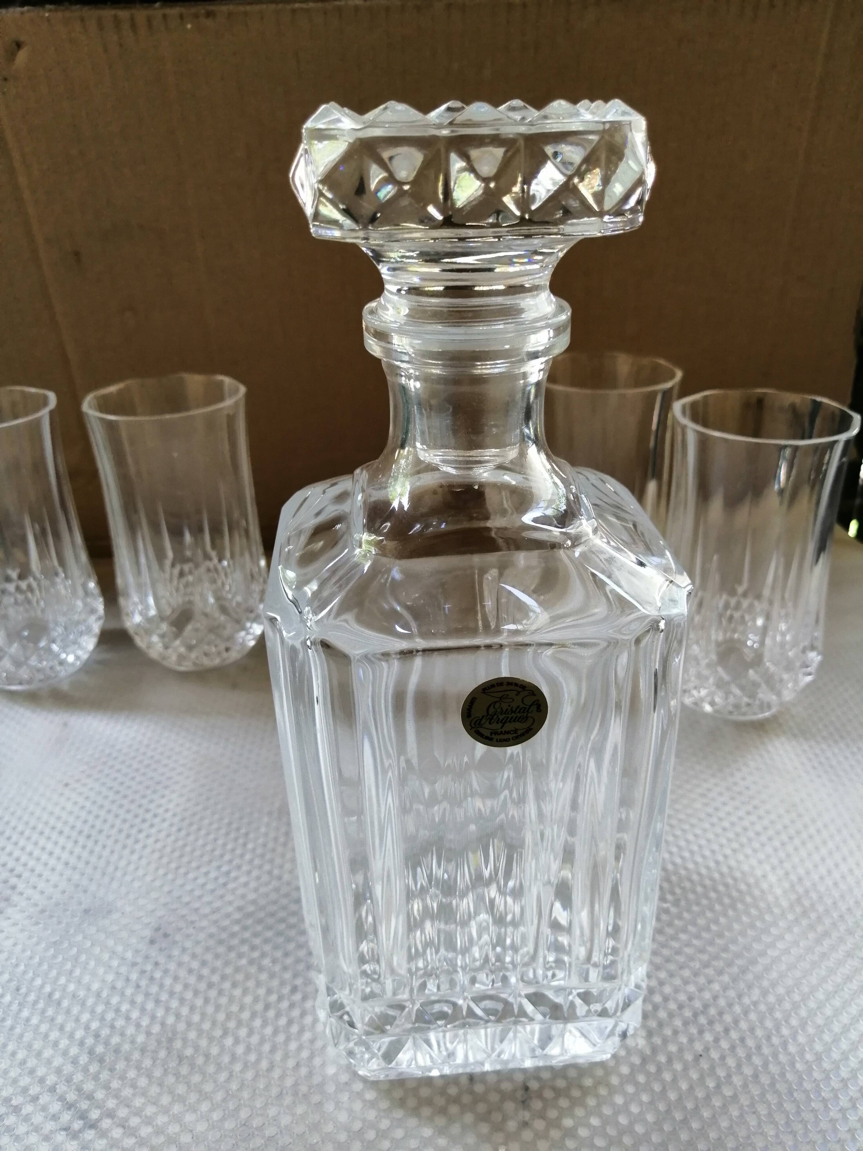 Vintage Arques crystal whisky service