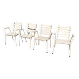 4 garden armchairs