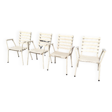 4 garden armchairs