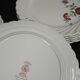 Set of 6 dessert plates KG Lunéville Service Fleurs des Indes