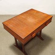 Small vintage table with drawers, teak veneer, 1960s.