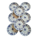 8 flat plates in Longchamp ironstone