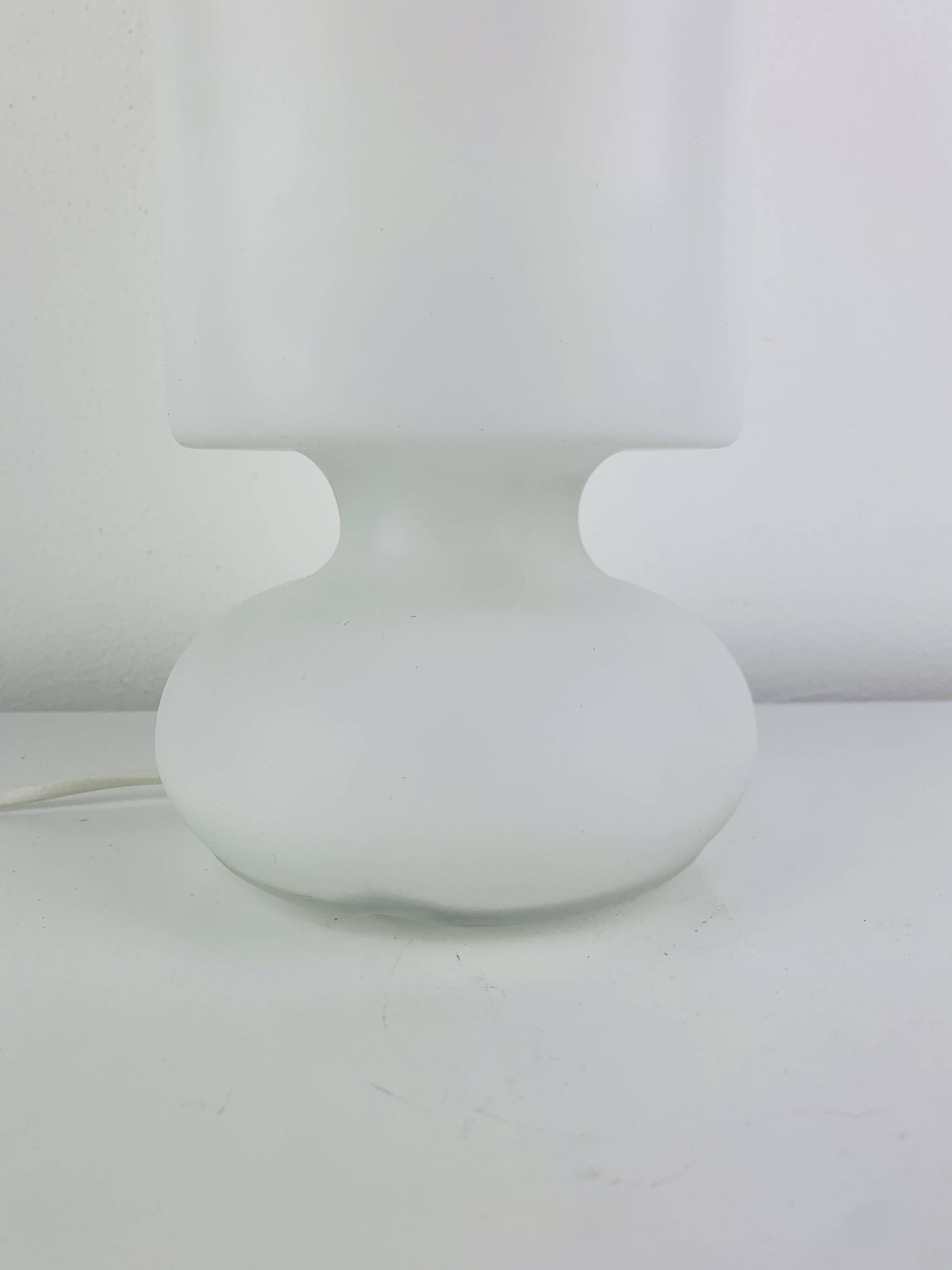 Vintage matte white glass lamp Lykta from Ikea.