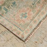 6x10 Peach Red Turkish Vintage Rug, 194x294Cm