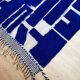 Handmade traditional Berber rug 2/3 m blue