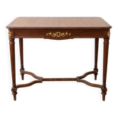 Small antique desk in Louis XVI style with marquetry.