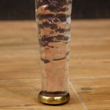 Italian design coffee table in crystal and brass