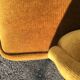 Vintage toad chair velvet gold