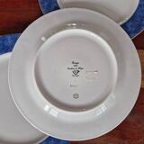 Limoges porcelain - Set of 3 plates, Rhapsodie bleue model