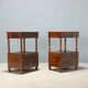 Pair of Louis-Philippe bedside tables in walnut.