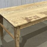 19th century farmhouse table in raw fir and chestnut