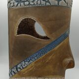 Pair of ceramic face vases