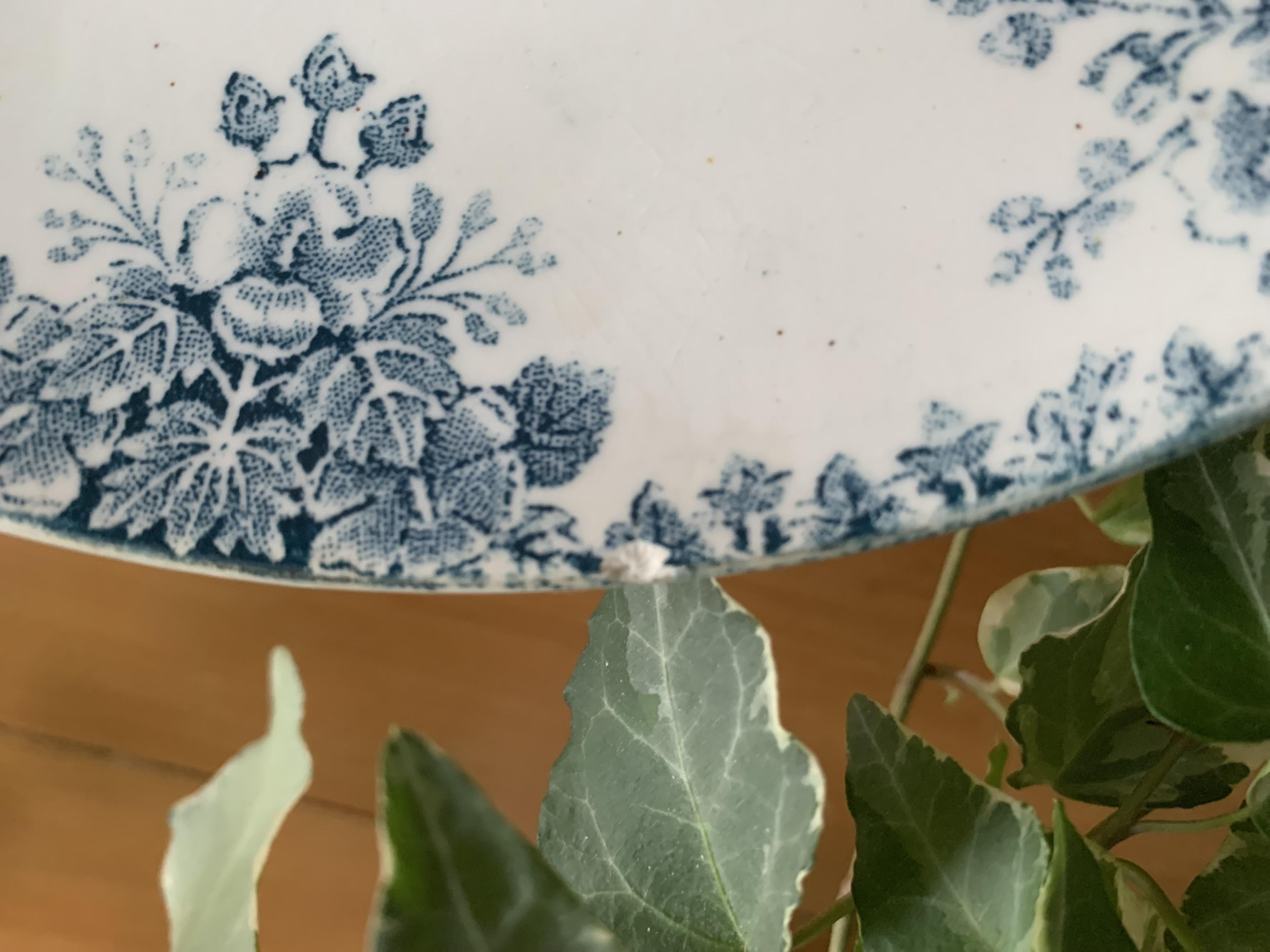 Antique earthenware compotier by Clairefontaine L.G.