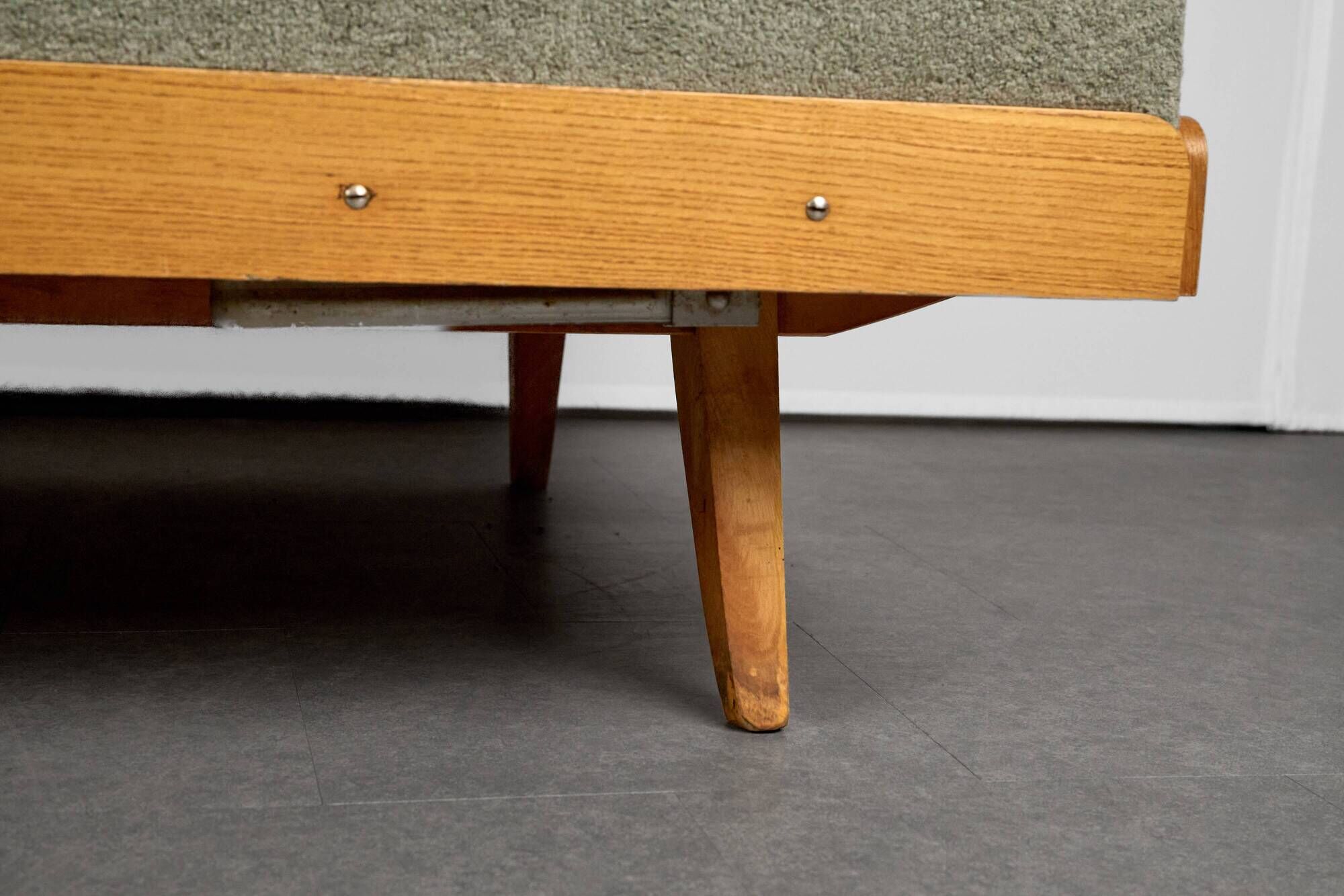 Vintage Corner Sofa Bed with Ottoman, 1960s, Czechoslovakia