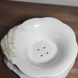 Ceramic and slip asparagus plate and drainer