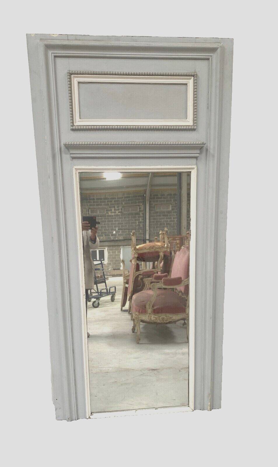 Louis XVI style trumeau in wood and patinated stucco 20th century