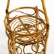 Italian Mid Century bar and serving trolley made of bamboo with wheels