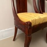 Pair of mahogany empire chairs