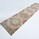 Red Brown Persian Runner Rug, 79x382Cm