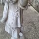 Antique cherub statue for garden, vintage plant holder