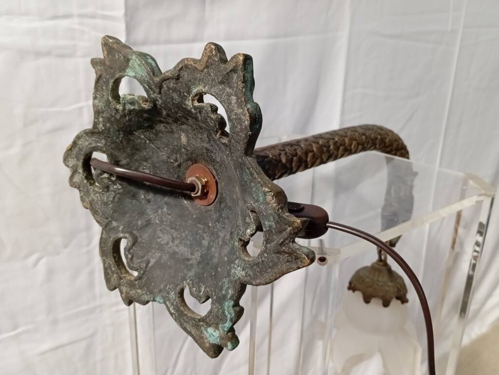 1930s bronze naga lamp