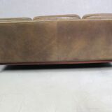 Brown Leather And Rosewood Sofa By Vatne Mobler, Norway 1970s